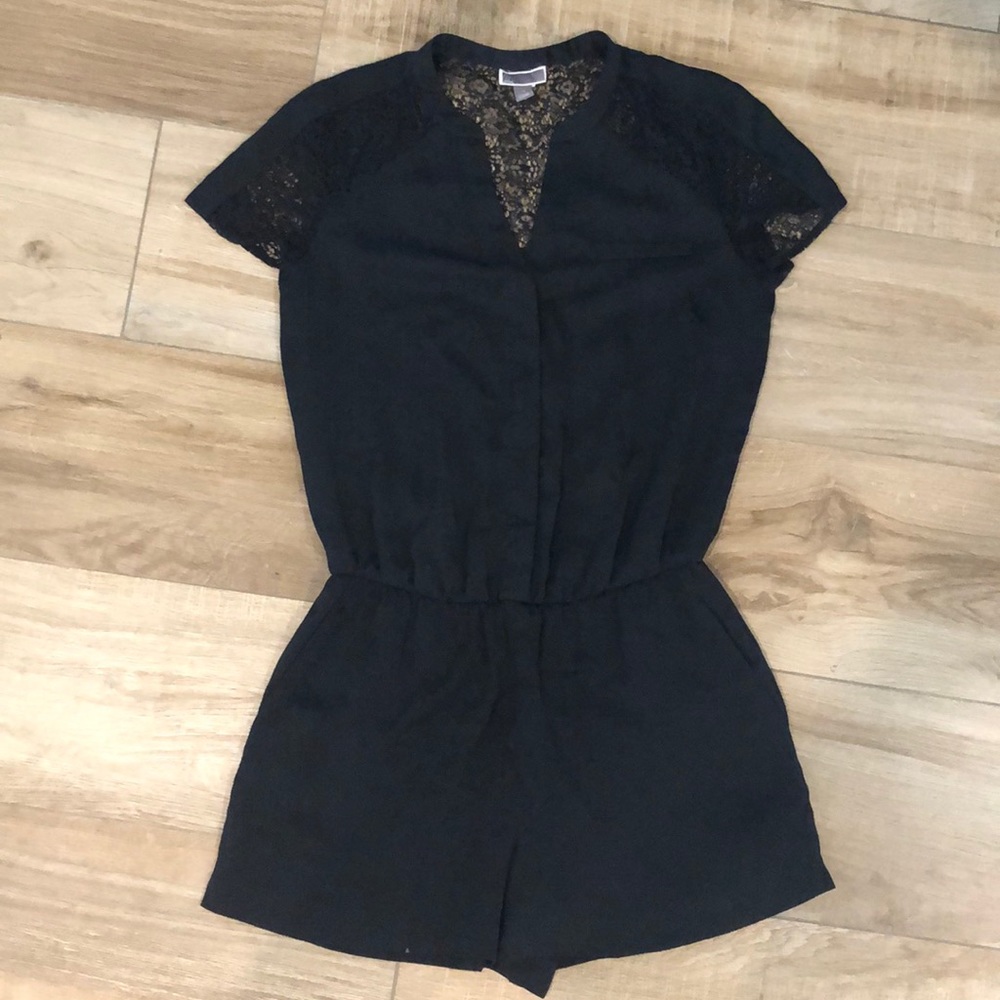 Silk Black Romper